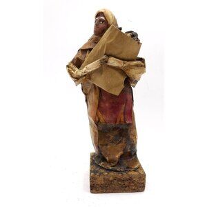 Viejita Papel Mache Old Woman w. bag of beans 7 x 2 x 2" Paper Mache Mexico